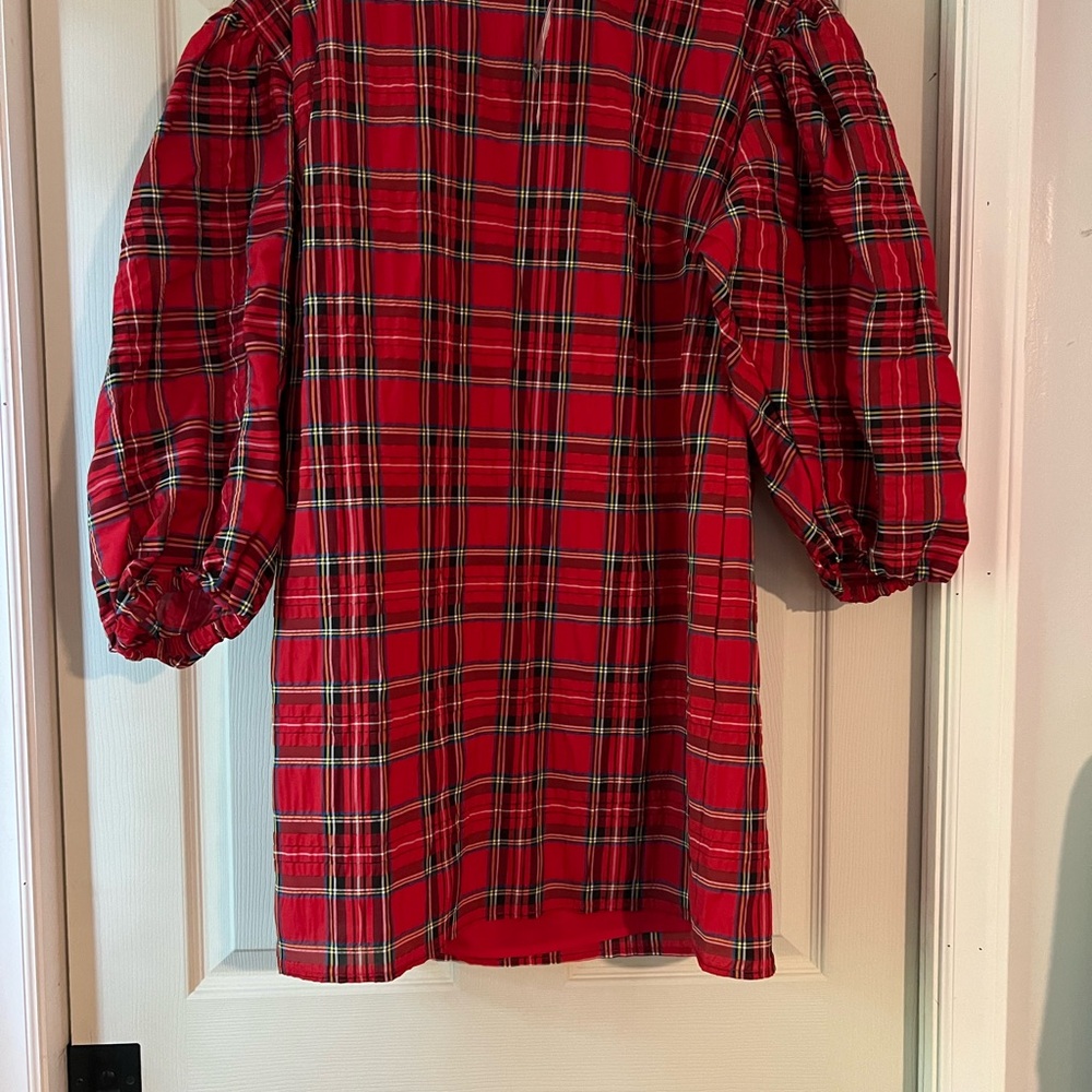 NWT J. Crew Red Plaid Holiday Dress